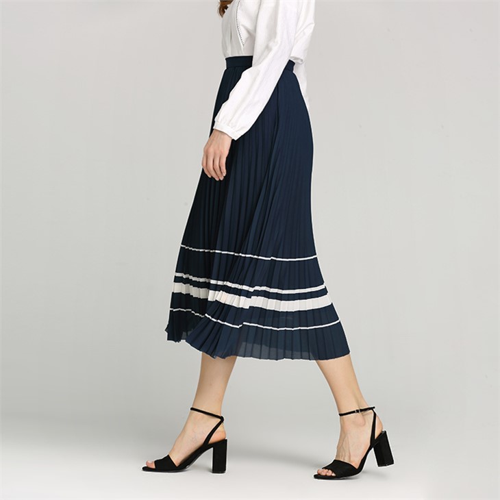 Women’s High Waist Pleated Long Skirt