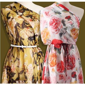 Polka Dots on Chiffon/Printed Polyester Chiffon for Dress