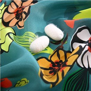 Silk Fabric Printed 100% Mulberry Silk for Scarf Silk Saree Pajamas