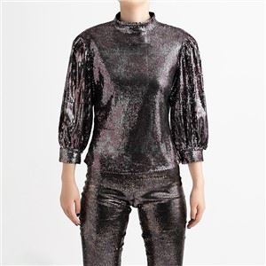 Ladies 3/4 Sleeve Sequin Tops