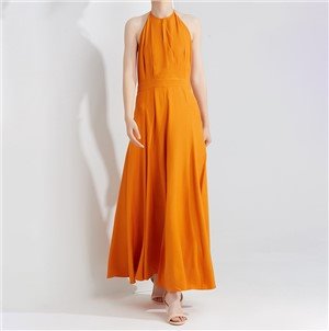 Ladies’ Sleeveless Jacquard Long Dress