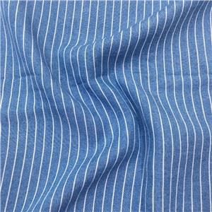 White Stripe Denim Fabric