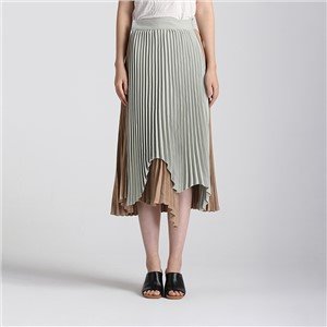 Women High Waist Pleated Chiffon Stretch Flared Pants a Word Long Skirt