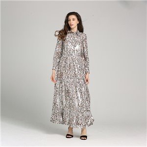 Latest African Traditional Wear Styles Plus Size Printed Silk Kaftan Dress