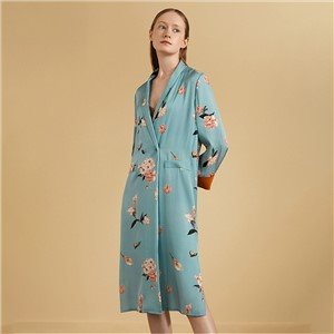 Womens Solid Color Homewear Fleece Plush Microfiber Bathrobe Robe