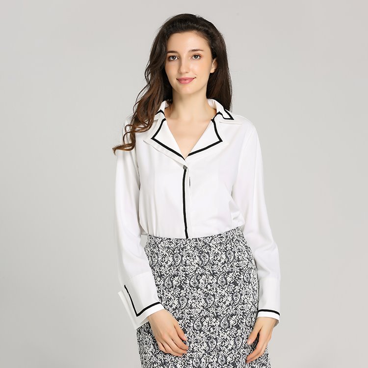 Elegant Splice Knitting The Sleeve Ladies Shirt